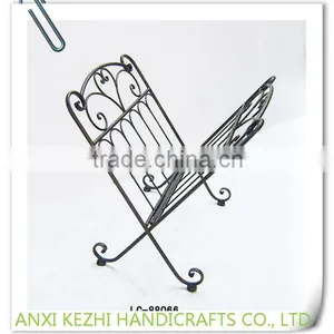 LC-88066RV China Wholesale Vintage Wrought Iron Metal Used Magazine Racks thumbnail-1