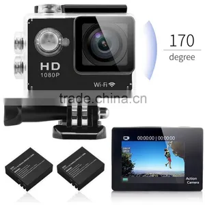 Black 2.0'' WiFi Full HD 1080P Sports Camera170 Degree Wide Angle Car DVR Recorder Digital Waterproof Helmet Action Camera thumbnail-1