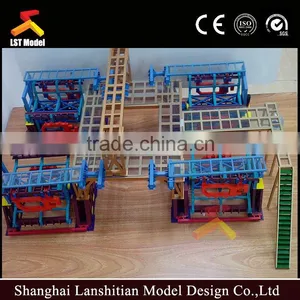 Complex 3D Maquette Industrial 1/3000 Scale Architectural Model thumbnail-1