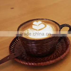 Natural Bamboo Coffee Cup,all Hand Make,cup Set With Spoon and Lid thumbnail-4
