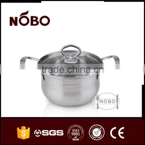 Drum Shape Steel Handles Stainless Steel Cooking Pot Set thumbnail-4
