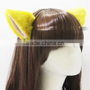CAT Ears Hair Clip , White Lining, for Cosplay Costume Party Halloween thumbnail-4