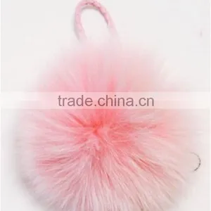100% Genuine Fox Fur Ball for Keychain Bag Car Pendent thumbnail-5