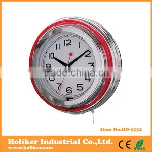 14inch Neon Wall Clock With Beautiful Night Light thumbnail-1