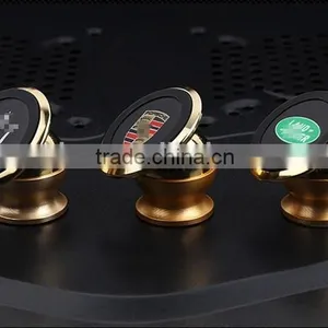 360 Degree Rotating Multifunctional Car Mobile Phone Metal Logo Vehicle Magnetic Bracket thumbnail-2