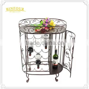 China Factory Retail Display Racks Metal Wine Rack Metal Glass Display Shelf thumbnail-3