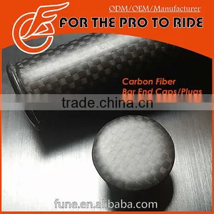 Full Carbon Bar Handlebar End Cpas Plugs (Pair) For Road / Racing Bike thumbnail-1