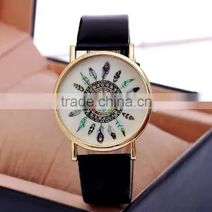 Peacock Women Fashion Leather Strap Vogue Quartz Relojes De Marca thumbnail-3