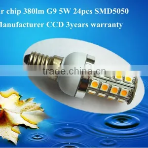 2012hot Sales 380lm 12V CE&RoHS 3years Warranty Led Lights g9 5w thumbnail-1