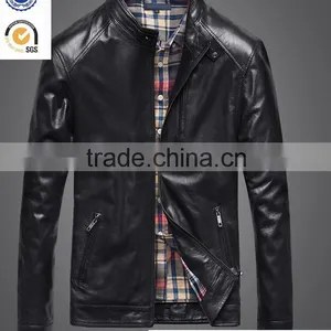 New European Hight Quality Cheap Man's Leather Jacket thumbnail-3