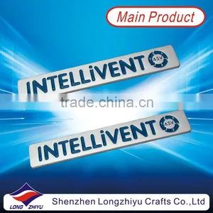 3M Adhesive Custom Metal Nameplate,rectangular Diamond Cut Aluminum Nameplate Label With Logo Engraved thumbnail-1