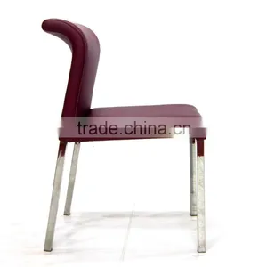 Stainless Steel Legs Low Back Dining Room Chair for Sale thumbnail-2