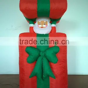 DJ-XT-19 Movable Christmas Inflatable Santa Claus Hide in the Gift Patio Decoration thumbnail-3
