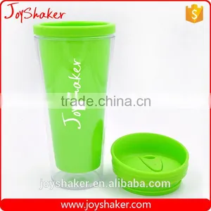400ml BPA Free Double Wall Plastic Cup With Screw On Lid thumbnail-2