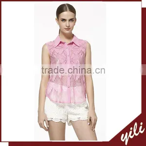 Cotton Lace Sarees Blouse Designs Fashion 2015 Summer Tops thumbnail-1