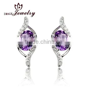 Wholesale 925 Sterling Silver Gemstone Stud Earring thumbnail-1