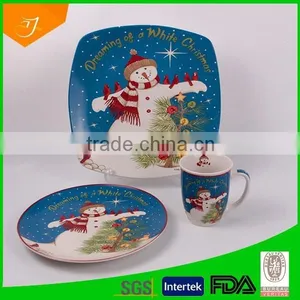 Snowman Dinner Sets Ceramic thumbnail-1