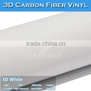 White High Quality Fashion Carbon Fiber Vinyl Roll thumbnail-3