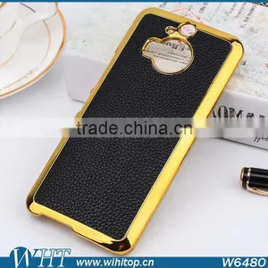 Wholesale China Supplier Case for HTC M9 Plus, for HTC M9 Plus Case Slim Leather Chrome Cover thumbnail-2