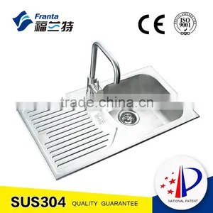 Model 15130 Cheap Single Bowl Kitchen Sink With Drainboard thumbnail-1