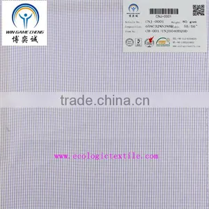 65%COTTON 32%NYLN 3%SPANDEX INTERWOVEN CHECK FABRIC FOR DRESS SHIRT thumbnail-1