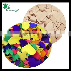 Assorted Natural and Color Geometric Wood Shapes thumbnail-1