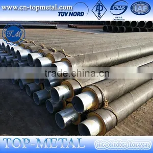 Material X70 LSAW Anti-corrosion pe Jacket Polyurethane Foam Insulation Pipe thumbnail-1