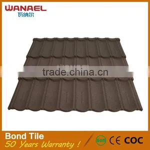 Wanael Building Material Bond Stone Coated Steel Roofing Tiles With Low Price thumbnail-1
