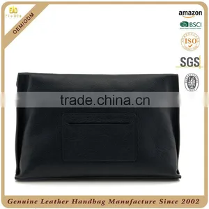 CSQJB163-001-fabric With Pebbled Cow Leather Men Clutch Waist Hand Bags thumbnail-2