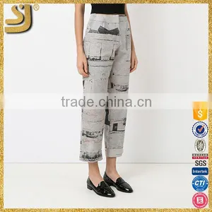 Fashion New Style Lady Pants Waisted Cropped Pants thumbnail-3