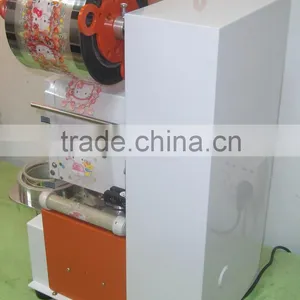 Plastic Packaging Material and Electric Driven Type Puffed Food Auto Filling And Sealing Machine, Small Cup Sealing Machine thumbnail-6