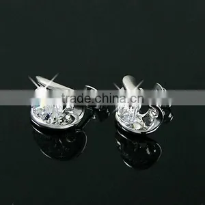 Zircon Gold Stud cz Earrings thumbnail-3
