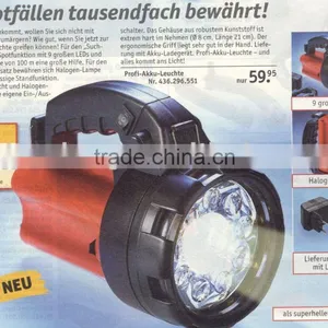 3 IN 1 STYLE 9led Rechargeable Spot Light(ce/rohs) thumbnail-1