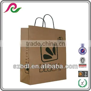 Plain Color Custom Party Gift Kraft Paper Packaging Bag With Twist Handle thumbnail-1