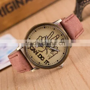 2016 Vintage Fashion Watch,i Can do it Leather Watch Jewelry thumbnail-1