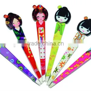 Dolly Pattern Stainless Steel Eyebrow Tweezers, Eyebrow Clip thumbnail-1