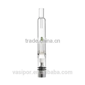 Cool Spill Proof Glass Dab Vaporizer Pen Attachment With 2 Coils Hot Sell thumbnail-2