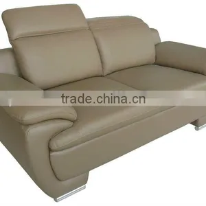 Oriental Brown Leather Sectional Sofa for Sale thumbnail-6
