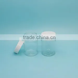 Manufacturer Sale High Quality Empty Custom Clear Plastic Jar With White Cap thumbnail-2