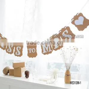 MISS TO MRS Vintage Wedding Photo Booth Props Wedding Banner Garland Wedding Gift Supplier's Choice thumbnail-2