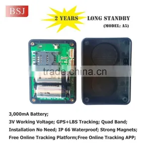 2 Years Lasting Battery Gps Tracking Device for Vehicle & Asset A5B thumbnail-3
