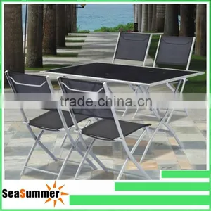 Sling Folding Patio Furniture-outdoor Dining Table and Chair thumbnail-1