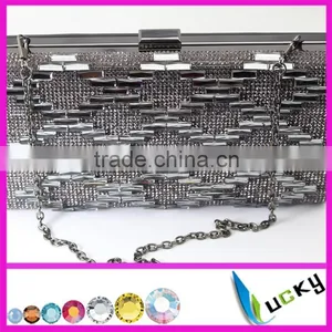 Top Quality Crystal Bags 100% Handmade Pearl Beaded Luxurious Party Bags Various Ladies Evening Handbag thumbnail-5