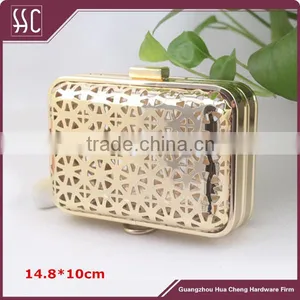 Flat Knob Shiny Gold Compact Frame Clutch Wallet Frame thumbnail-1