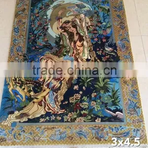 Silk Talestry Fine Quality Handknotted Tapestry Handmade Collection Tapestry thumbnail-1