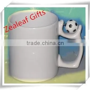 11 OZ Soccer Handle Mug for Heat Transfer thumbnail-1