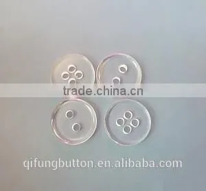 Hot Sell 22L 4 Hole Clear Plastic Resin Button thumbnail-1