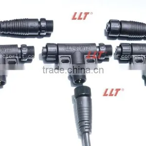 LLT Easy Installable M12 Series T Connector Outdoor Lighting Electrical Tee Connector thumbnail-4