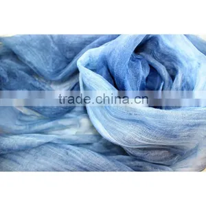100% Wool Silk Blended Scarf thumbnail-3