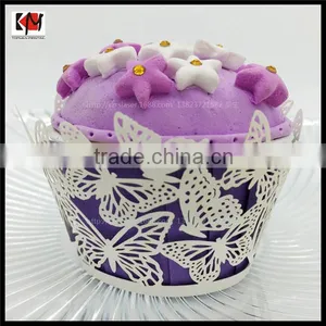 Laser Cut Paper Cupcake Wrappers for Cake Decorative thumbnail-3